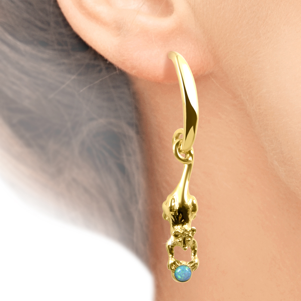 Possum Opal Earrings Curtis Australia